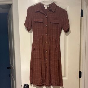 Rustic red midi dress